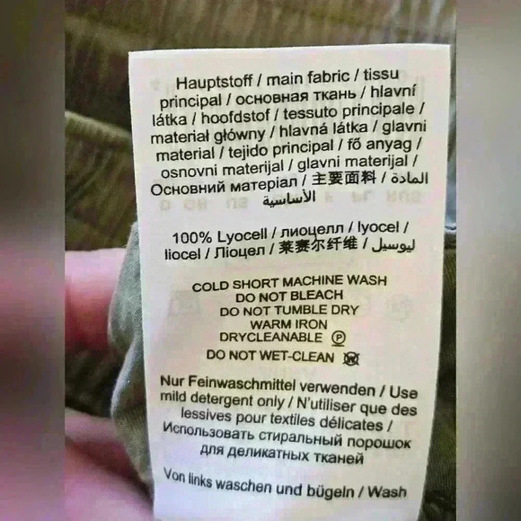 Olsen Anna Khaki Flat Front Wide Leg High Waist Pull On Trouser Sz M/10 NWOT - Picture 12 of 13